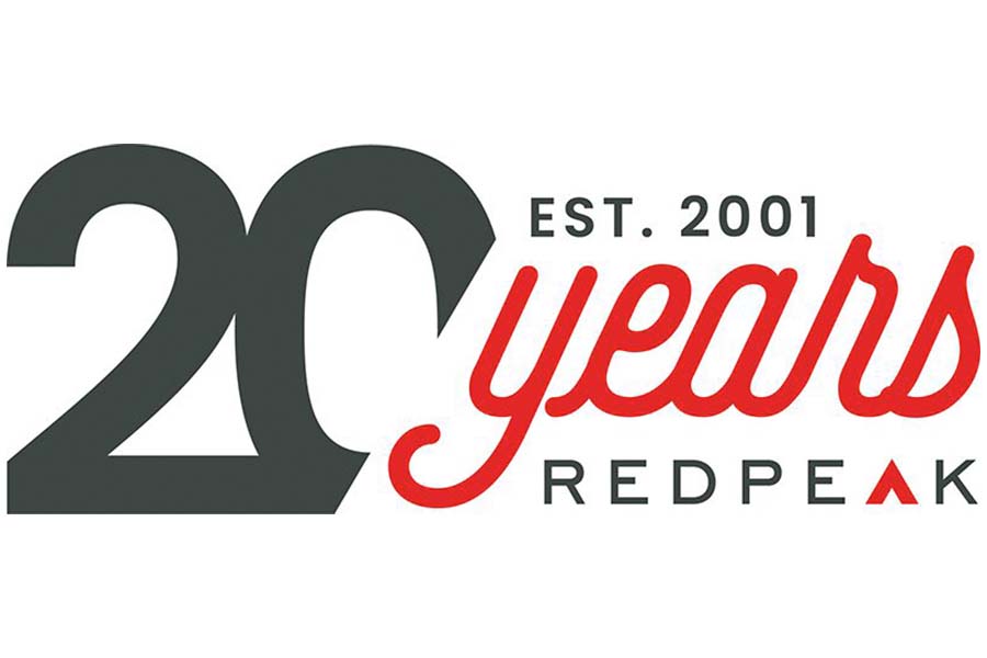 RedPeak 20th anniversary logo.