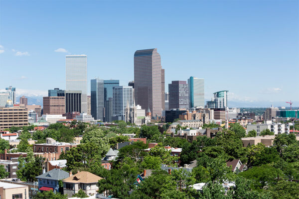 View from 1044 Downing apartment looking towards downtown Denver.