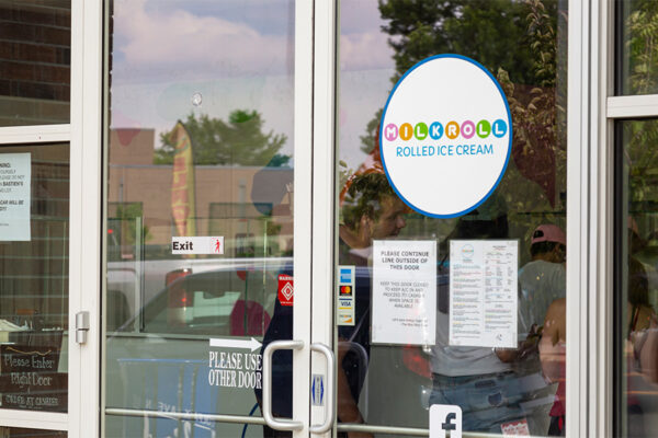 Milkroll ice cream shop entrance.