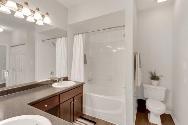 Bathroom with full-size tub.