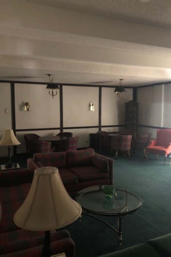 Pre-renovation lounge at the Scot.