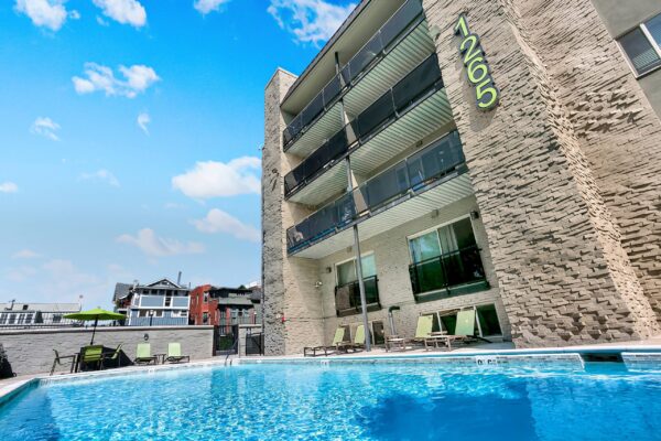 Building with pool