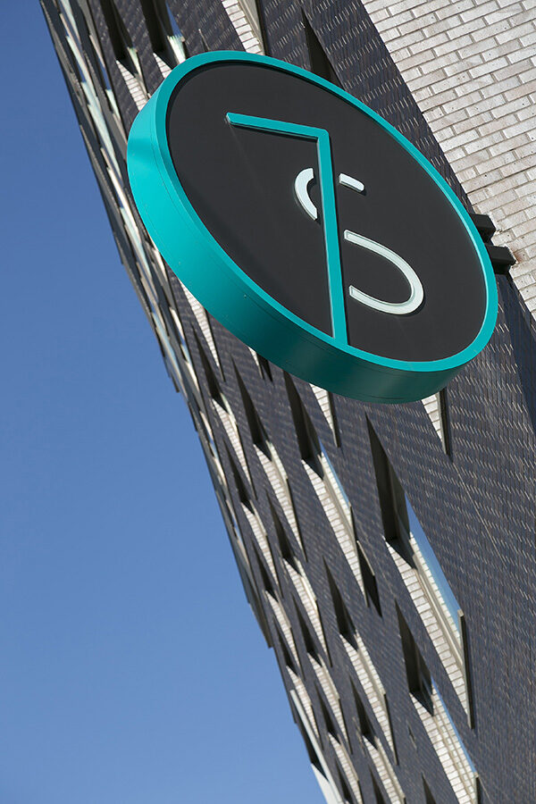 7 S Denver Haus monument sign.