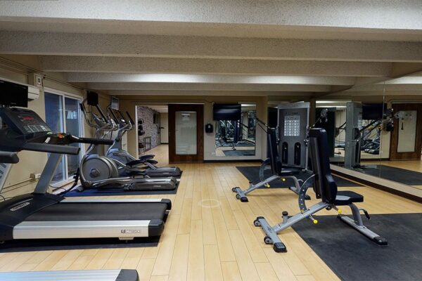 3D tour thumbnail for 825 Dahlia fitness center.