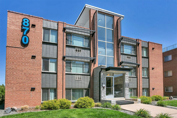 870 Cherry apartments with brick construction and modern updates.