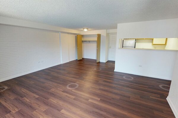 3D tour thumbnail for Colorado Station 1 bedroom/1 bathroom floor plan.