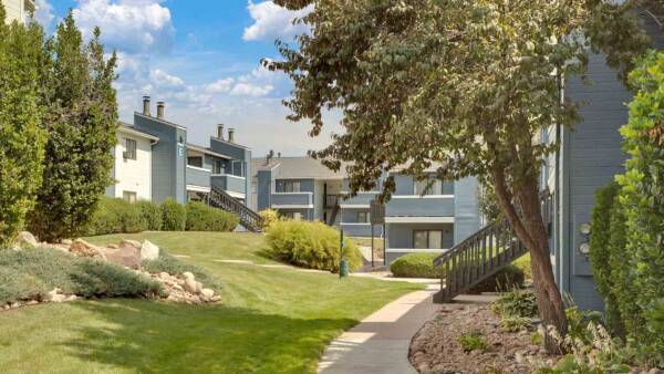 Hadley apartment community exterior.