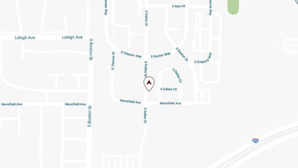 Map showing location of Dayton Station townhomes on Dallas Street.