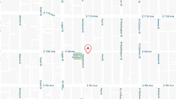 Static map showing the location of 970 Penn apartments in Denver, CO