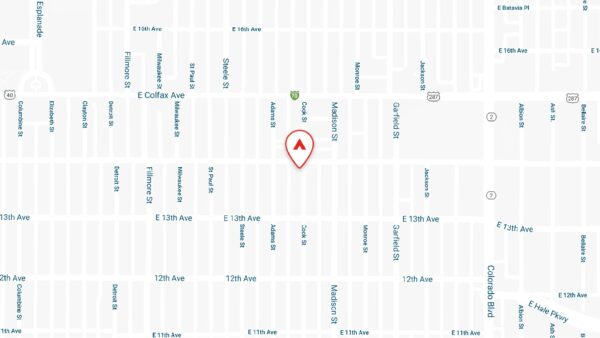 Static map showing the location of 1357 & 1373 Cook apartments