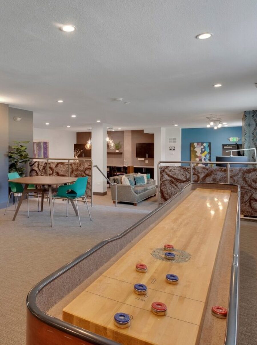 clubhouse with shuffle board