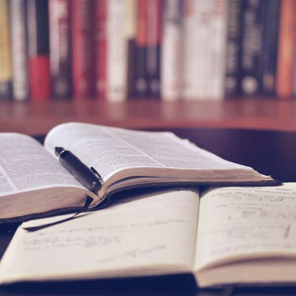 Image of two books in a library or bookstore - to represent bookstores near RedPeak properties