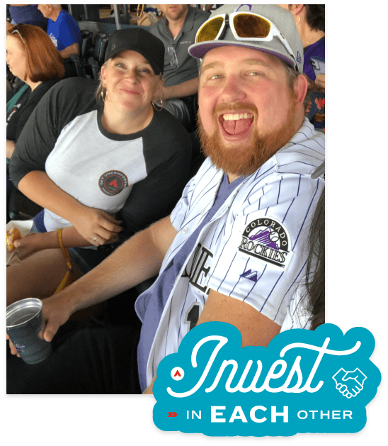 RedPeak team at a baseball game
