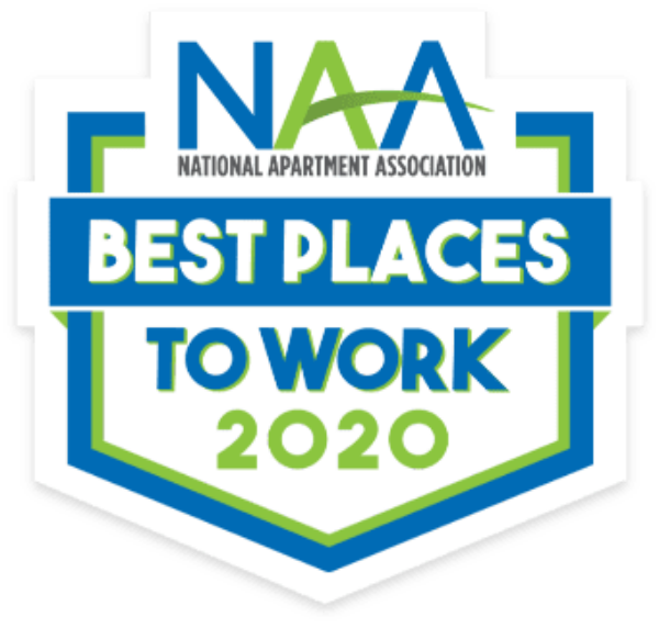 NAA Best Places to work 2020 badge.