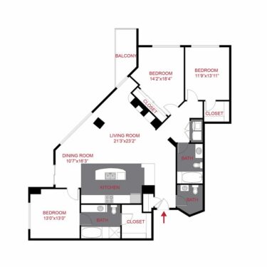 Rendering of the Belair Floor Plan