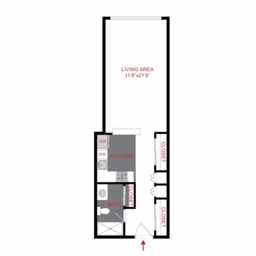 Rendering of the 550stud Floor Plan