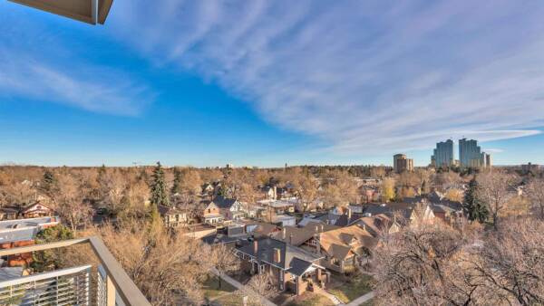 View of the Capital Hill neighborhood with fall colors on a sunny day