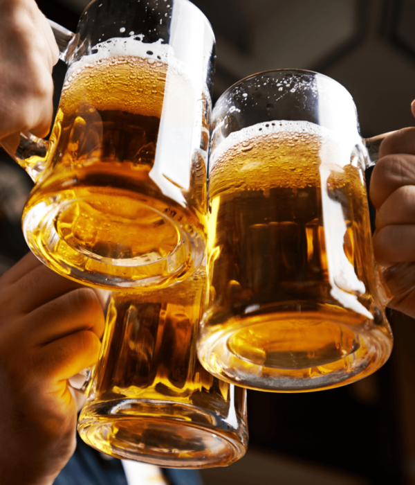 cheersing beers
