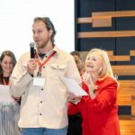 Nick on stage with Debbie Phillips