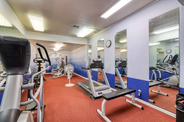 The Manchester community fitness center with cardio machines and weight equipment.