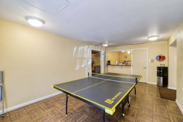 The Manchester community game room with table tennis.